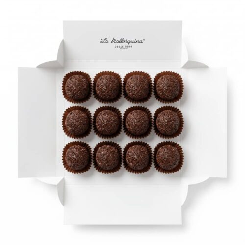 pasteleria madrid artesanal bomboneria bombones especialidades chocolates trufas de chocolate pequenas 12 unidades