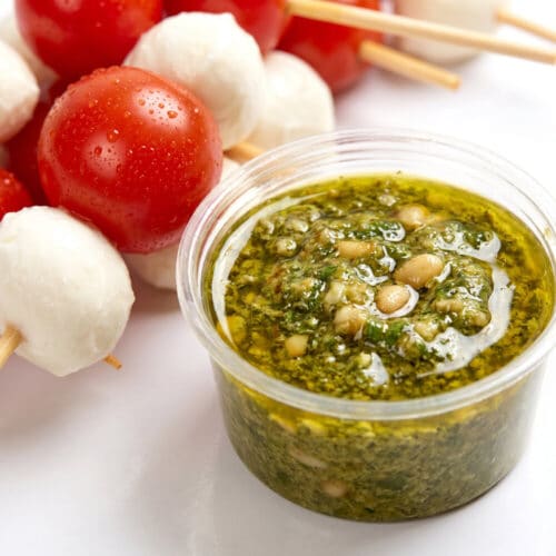 pesto para brochetas de capresse La Mallorquina