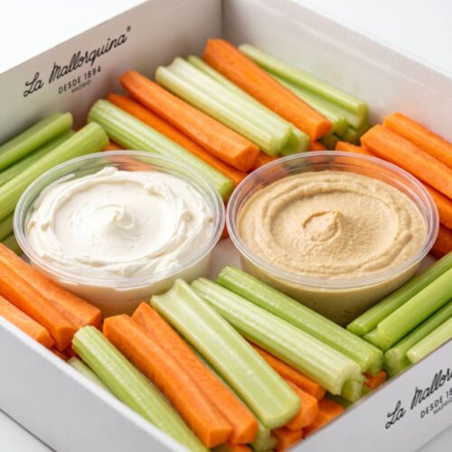 Bandeja de Crudités grande (con Queso crema y Hummus) - Imagen 2